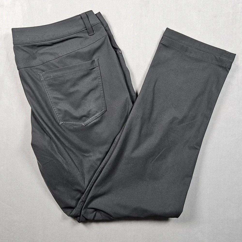 Lululemon ABC Classic Fit Pants Mens 36 (Actual 38x32) Grey Performance Trousers